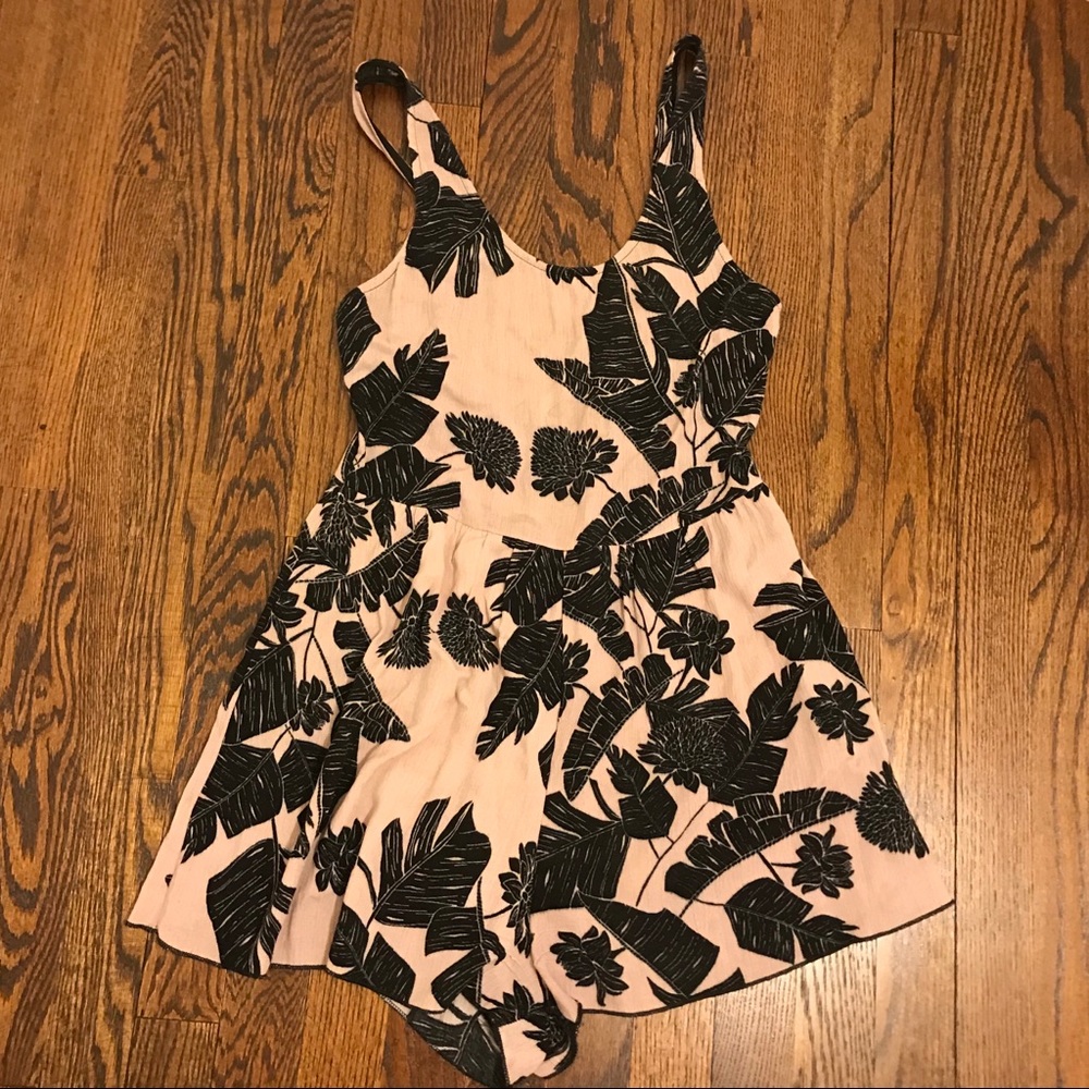 Open Back Printed Romper